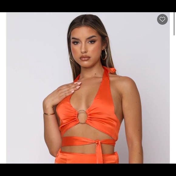 WHITE FOX good feeling maxi skirt WHITE FOX Got game crop top SET orange M NEW - Picture 6 of 16